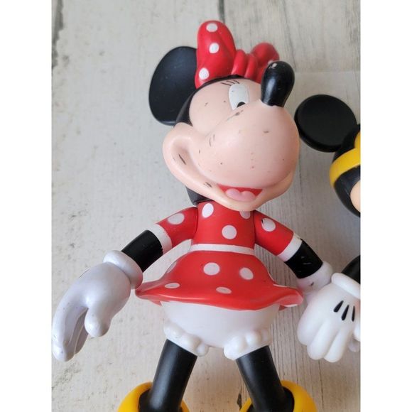 Disney Mickey Minnie Mouse swimming playset toy figure couple swimsuit - Picture 9 of 16